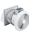 Best Value 6 Inch Through Wall Exhaust Fan For Bathroom Or Kitchen With Retractable Duct Quini 80 CFM visible ducts and grill