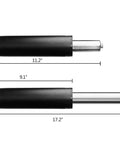 6 Inch Long Stroke Office Chair Gas Lift Cylinder Replacement, Heavy Duty Hydraulic Pneumatic Shock Piston with dimensions