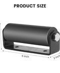 Side view of 6 Inch Sliding Gate Roller Guide Kit with C Shaped Steel Brackets, showing product dimensions for Heavy Duty Rolling Gate Hardware Set.