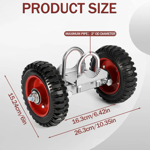 6 Inch Rubber Rolling Gate Wheel With Double U Bolts And Hardware Kit Sliding Gate Rollers For Driveway Gates Chain Link Fence And Metal Tube Gates Stainless Steel Plate 550 Lb Capacity Durable Outdoor Hardware