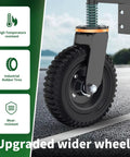 6 Inch Gate Wheel With Iron Frame And Solid Rubber Wheel For Wood And Metal Gates, 600 Lb Weight Capacity, Yellow Upgrade