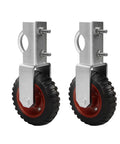 6 Inch Gate Wheel Set For Farm Gates, 2 Pack Gate Support Wheels With Adjustable 1-3/8 To 2-1/2 Inch Gate Use, Under Mount Caster