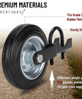 Heavy Duty 6 Inch Farm Gate Wheel Black Solid Rubber Wheel With Steel Core For Outdoor Gates Load Bearing High Durability Corrosion Resistant Powder Coated Finish And Hot Dip Galvanized Components 1 Pack