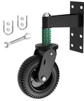 6 Inch Heavy Duty Gate Wheel with Spring Loaded Caster 360 Degree Swivel Fence Wheel 500 Lb Capacity for Wooden and Metal Gates