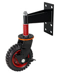 6 Inch Gate Wheel With Brake And 360 Degree Swivel Spring Loaded For Metal Swing Tube Gates And Wooden Fence Gates 600 Lb Capacity