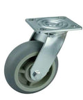 6" Inch Heavy Duty Caster Wheel 617 pounds Swivel Polypropylene core and Thermoplastic Rubber Top Plate - VXB Ball Bearings