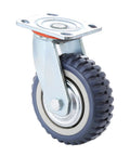 6 Inch Heavy Duty Plate Casters Set Of 4 With 360 Degree Swivel And Ball Bearing For Quiet Operation 200 Kg Per Wheel 600 Kg Total Load Rust Proof PU Wheel And Iron Bracket 2 With Brake Lock And 2 Without