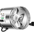 Powerful 6 Inch Inline Duct Fan 240 CFM For HVAC Ventilation With Low Noise, metal design, electric plug, VIVOSUN label visible