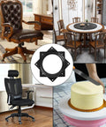 2 Pack 6 Inch Black Steel Lazy Susan Turntable Bearings for chairs, dining tables, office chairs, and cake decorating in collage view