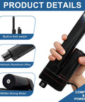 Hand holding 6 Inch 6" Stroke Linear Actuator IP65 Waterproof Heavy Duty 12V 3000N/660lbs Maximum Lift with aluminum alloy and built-in switch