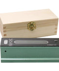 6 inch master level with V-groove and wooden case for precision alignment