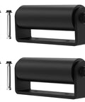 6 Inch Sliding Gate Guide Rollers 2 Pack with C Post Welded Bracket Heavy Duty Hard Nylon Rollers and Sealed Double Ball Bearings