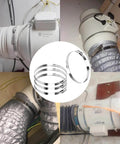 Stainless Steel 6 Inch Duct Hose Clamp Adjustable Diameter 140 To 160mm Worm Drive Clamp for Plumbing Dryer Vent in use