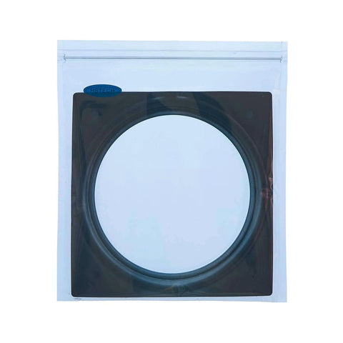 6 Inch Heavy Duty Steel Lazy Susan Turntable in packaging, square low profile rotating tray with steel ball bearings, zinc plated