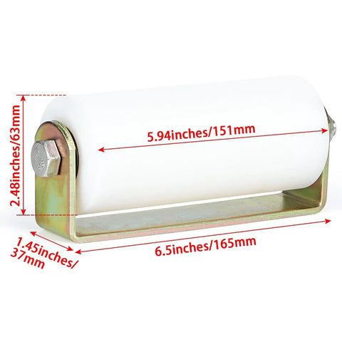 2 Pack 6 Inch UHMW Nylon Gate Roller With C Bracket For Sliding Gates Post Welded Assembly Durable Gate Guide Wheel