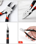 6 Inch Wire Cutters Heavy Duty Flush Cut Side Cutters Pliers for Crafting and Electronics Close-up Views
