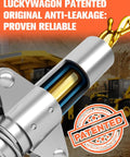 Upgraded 6 Jaw Lock On Grease Gun Coupler With Non Slip Double Handle No Wobble Quick Release And High Pressure Seal Up To 10000 PSI