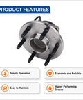 Front view of 2-Pack Front Wheel Bearing Hub Assembly 6-Lug With ABS For 00-06 Chevy Tahoe, visible product features