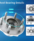 Front and Rear Wheel Bearing and Hub Assembly for Chevy Traverse, Buick Enclave, GMC Acadia, Acadia Limited, Saturn Outlook 6-Lug