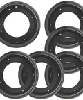 6 Pack 12 Inch Lazy Susan Bearings Heavy Duty 5/16 Inch Thick Turntable Bearing Swivel Plate, black steel, set of six