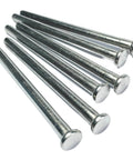 6 Pack 3.5 Inch Interior Door Hinge Pins For Doors Replacement With Screws Silver Finish shown in close-up