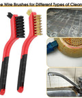 6 Pieces Wire Brushes Set, Small Metal Brass/Stainless Steel/Nylon Brushes for Cleaning Metal Rust Remover and Paint Removal