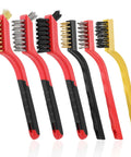 6 Pieces Wire Brushes Set, Small Metal Brass/Stainless Steel/Nylon Brushes for Cleaning Metal Rust Remover and Paint Removal