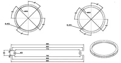6 Ton Heavy Duty 34inch Diameter Large Turntable Bearing - Buy Bearings online - Fast US Shipping