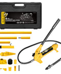 6 Ton Porta Power Kit Hydraulic Ram Pusher Puller For Auto Body Frame Repair In Garage Or Shop With Blow Mold Carrying Storage Case With Pro Grade Leak Proof And Rust Proof Heavy Duty Steel Yellow Jacket
