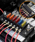 6 Way Blade Fuse Block With Negative Bus For 12V 24V Vehicles Waterproof Cover 6 Circuit Fuse Holder in use