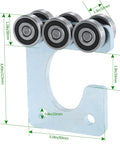 6 Wheel Trolley Assembly Rollers for 1-5/8 Inch & Taller Strut Channel, Heavy Duty Bearing Trolley with Screw Clearance Top