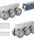 6 Wheel Trolley Assembly M5 Thread Rollers Four Bearing Trolley Assembly for 1-5/8" Wide and All 1-5/8" or Taller Strut Channel