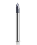 Carbide V Groove Router Bit 60 Degree Chamfer End Mill with One Eighth Inch Shank, 3 Flutes CNC Milling Cutter for Carving and Chamfering TiAlN Coated.