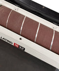 Installed ready-to-wrap 60 grit sandpaper strips for drum sanders offer fast grit changes, precise 3 inch width, and neat rolls.