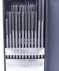 60 Piece No 1 Through No 60 HSS ANSI Chucking Reamer Set In Huot USA Indexed Metal Box with precision-ground straight shanks