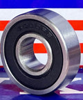 6000-2RS Ball Bearing 10x26x8mm - Sealed C3 side view with rubber seals and chrome steel