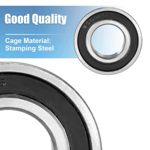 6003RS Deep Groove Ball Bearing Sealed 17mm x 35mm x 10mm Carbon Steel Bearing with Stamping Steel Cage Close-Up