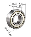 Beefy Deep Groove Ball Bearing 6003Z With Single Shield 17mm By 35mm By 10mm Chrome Steel Bearings Pack Of 1 Built For Heavy Duty DIY Projects Pro Grade Performance.