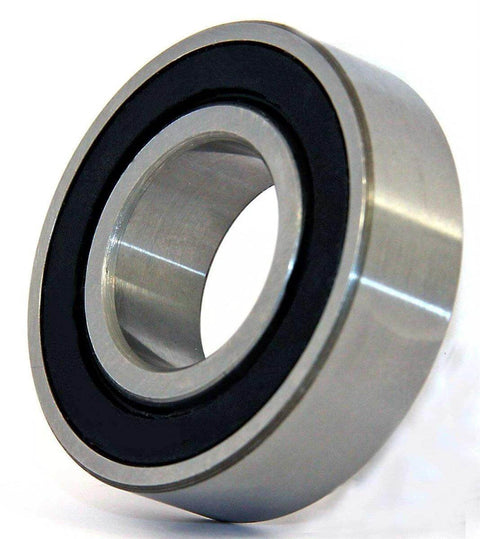 Side view of 6004-2RS C3 Clearance Sealed Bearing 20x42x12mm showing chrome steel construction and black seals