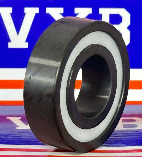 FULL 6004-2RS Full Ceramic Ball Bearing, Silicon Nitride Si3N4 Races, PTFE Cage, Sealed 20x42x12mm, corrosion resistant, side view