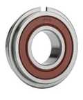 6004LLUNR Double Sealed Single Row Radial Ball Bearing Built To Last With Rubber Seals And Snap Ring Heavy Duty shown in side view
