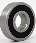 6004LU Bearing - Sealed Ball Bearing 20x42x12mm showing side view with rubber seals and sturdy chrome steel construction