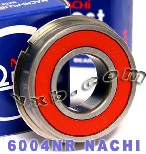 6004NR Nachi Bearing 20x42x12:Open:C3:Snap Ring:Japan - VXB Ball Bearings