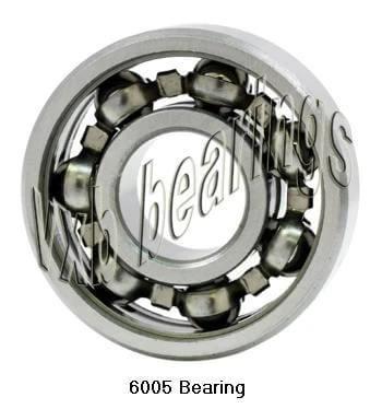6005 Bearing 6005 - Radial Deep Groove Ball Bearing, metal open-style, close-up view