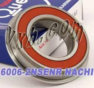 6006-2NSENR Nachi Bearing Sealed C3 Snap Ring 30x55x13 with packaging background