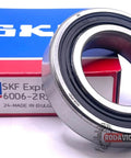 6006 2RS1 C3 Deep Groove Ball Bearing 30x55x13 mm next to SKF packaging