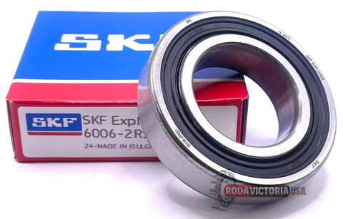 6006 2RS1 C3 Deep Groove Ball Bearing 30x55x13 mm next to SKF packaging