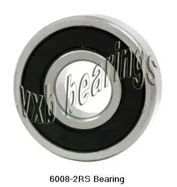 6008 2RS Deep Groove Ball Bearing 40x68x15mm Double Rubber Sealed Radial Bearing with High Load Rating front view