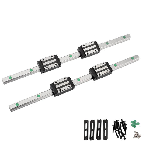 600mm Linear Rail HGR15 Set with 2 Rails and 4 HGH15CA Carriage Slider Blocks CNC Linear Guide Kit