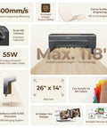 55W CO2 Laser Cutter And Engraver Desktop Machine specs and features including dual 16MP cameras, 660x355mm bed, gray exterior